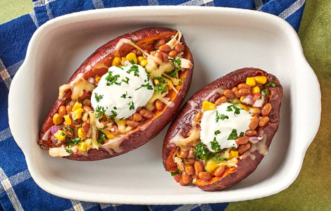 Baked Potatoes With Beans